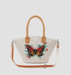 Butterfly Beaded Mini Tote