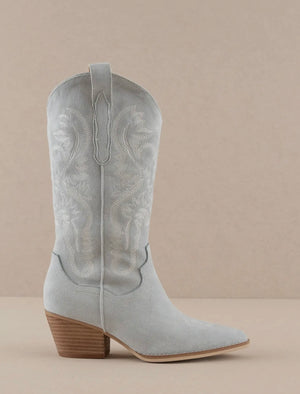 Dusty Blue Classic Western Boot