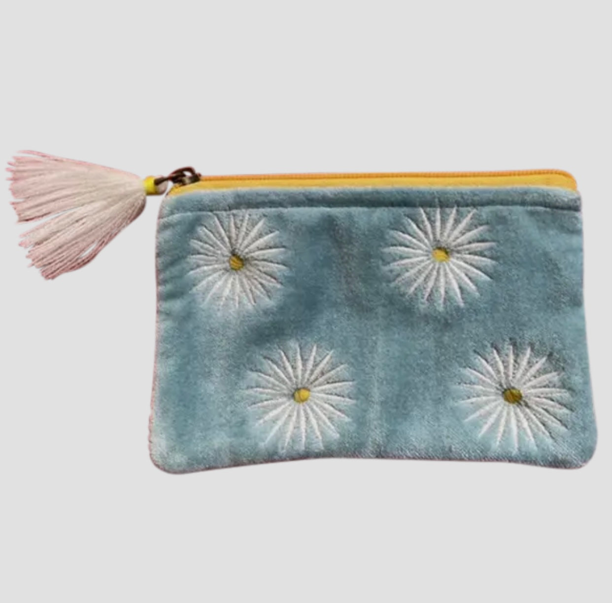 Daisies Aqua Coin Purse