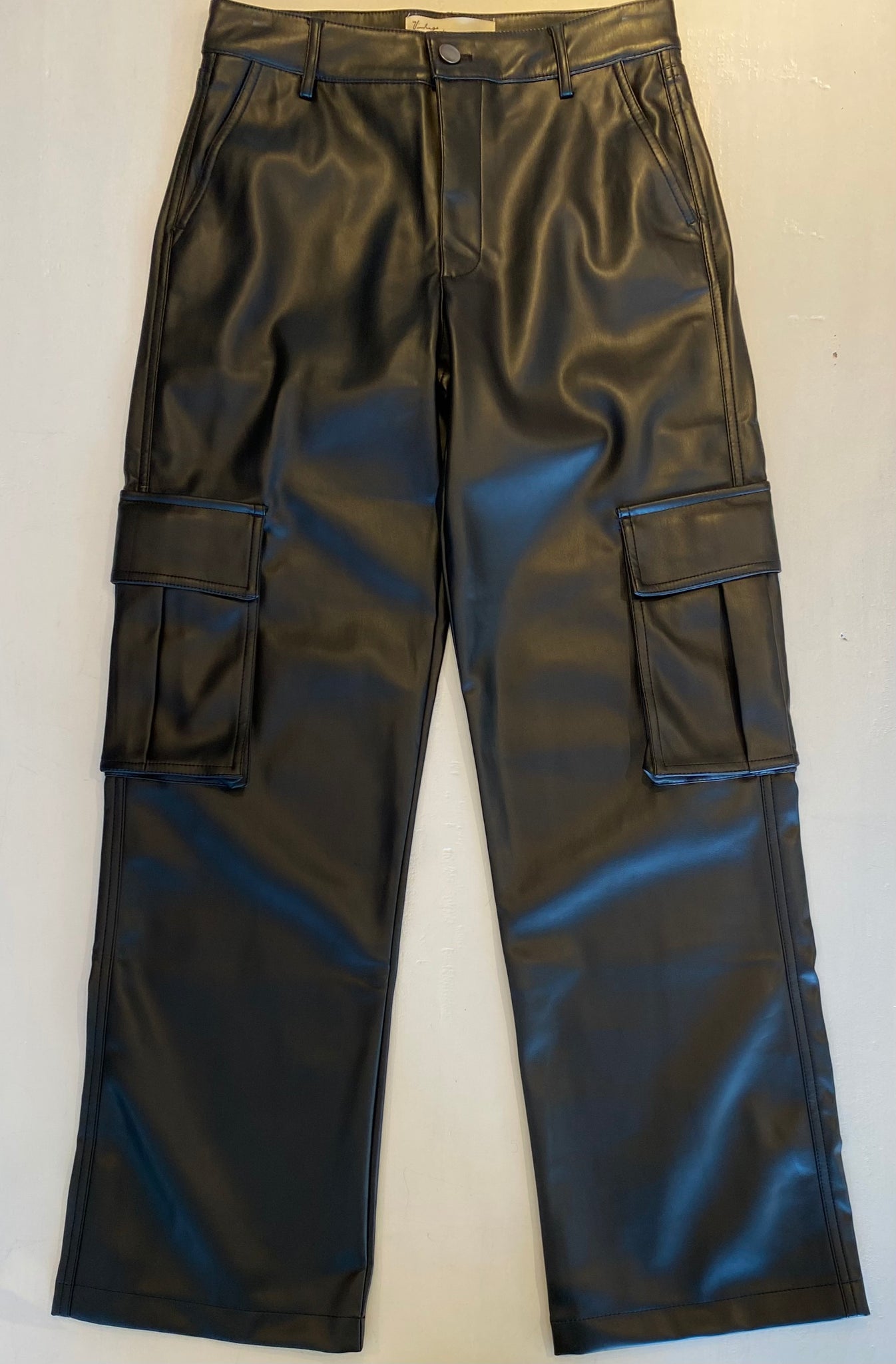 Faux Leather Cargo Pant