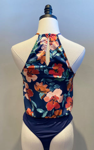 Floral Print Sleeveless Bodysuit