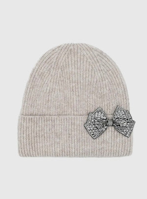 Crystal bow Beanie