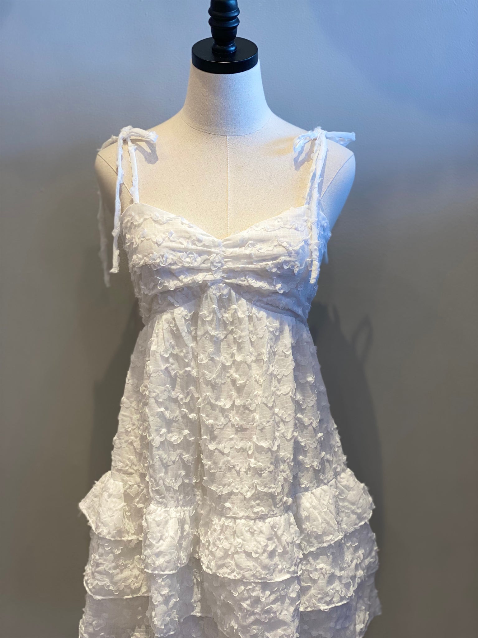 Textured Ruffle Dress