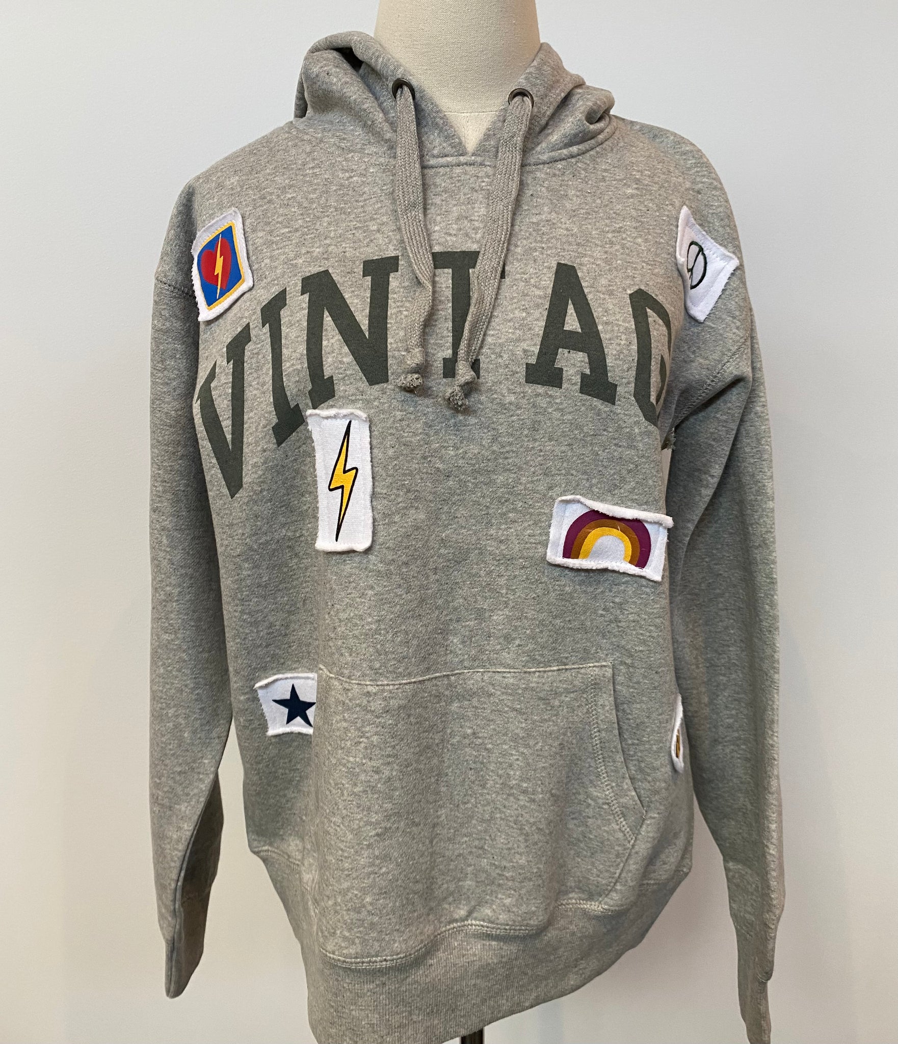 Heather Grey Novelty Patch G/D Hoodie