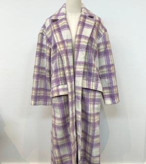 Lilac Plaid Coat