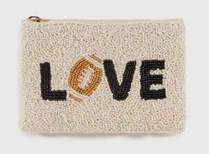 Love Beaded Zip Pouch