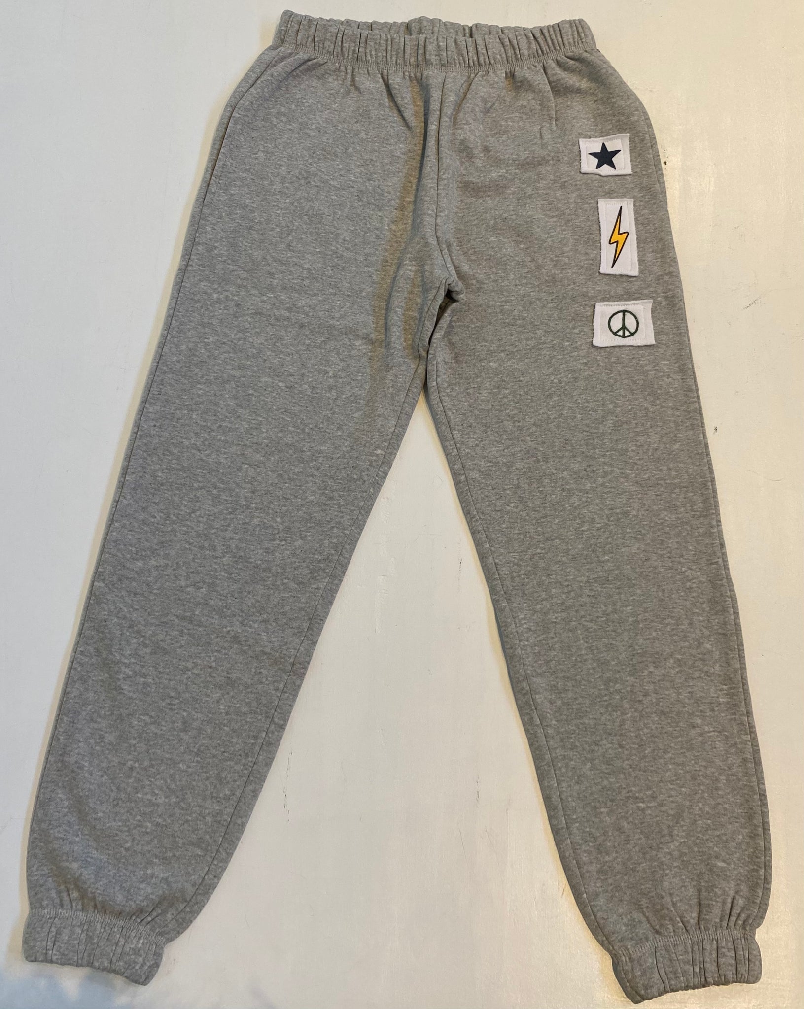 Heather Grey Novelty Patch G/D Jogger