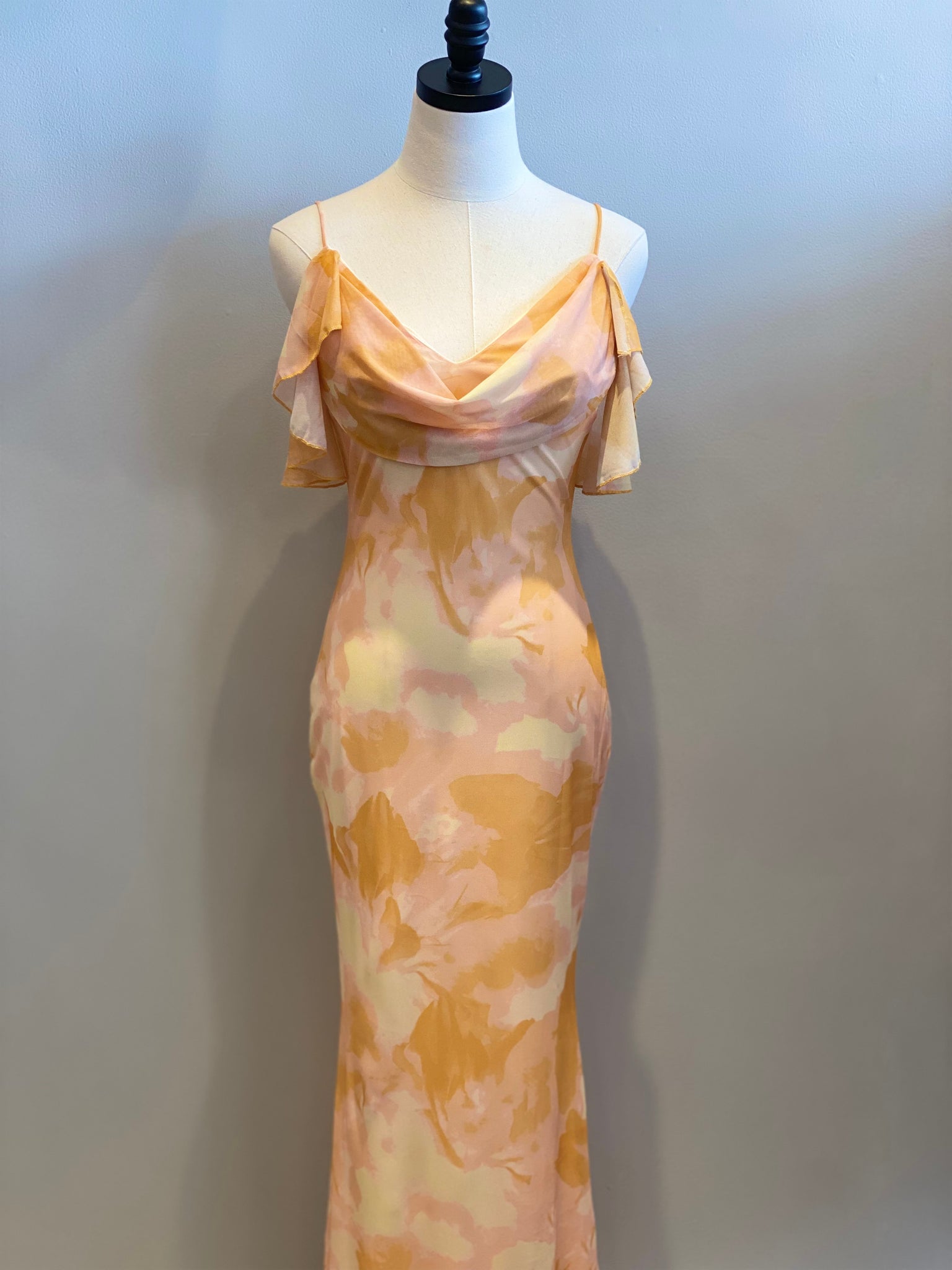 Peachy Cream Maxi Dress