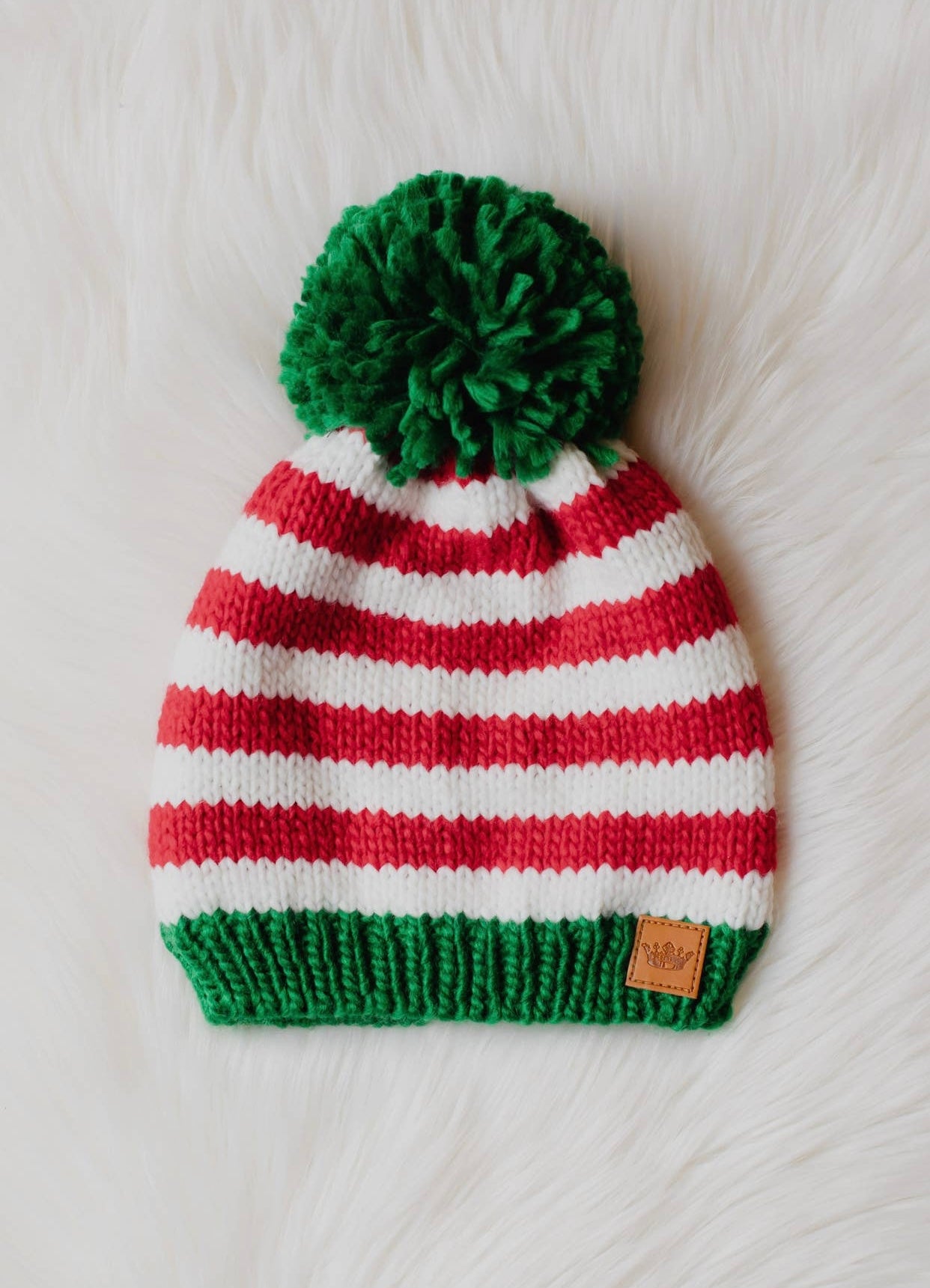 Red White & Green Striped Hat