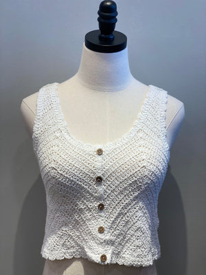 Crochet Sleeveless Cropped Top