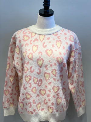 Heart Pattern Pullover