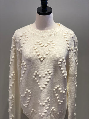 Textured Heart Sweater