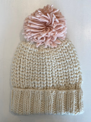 Cotton Candy Pompom Hat