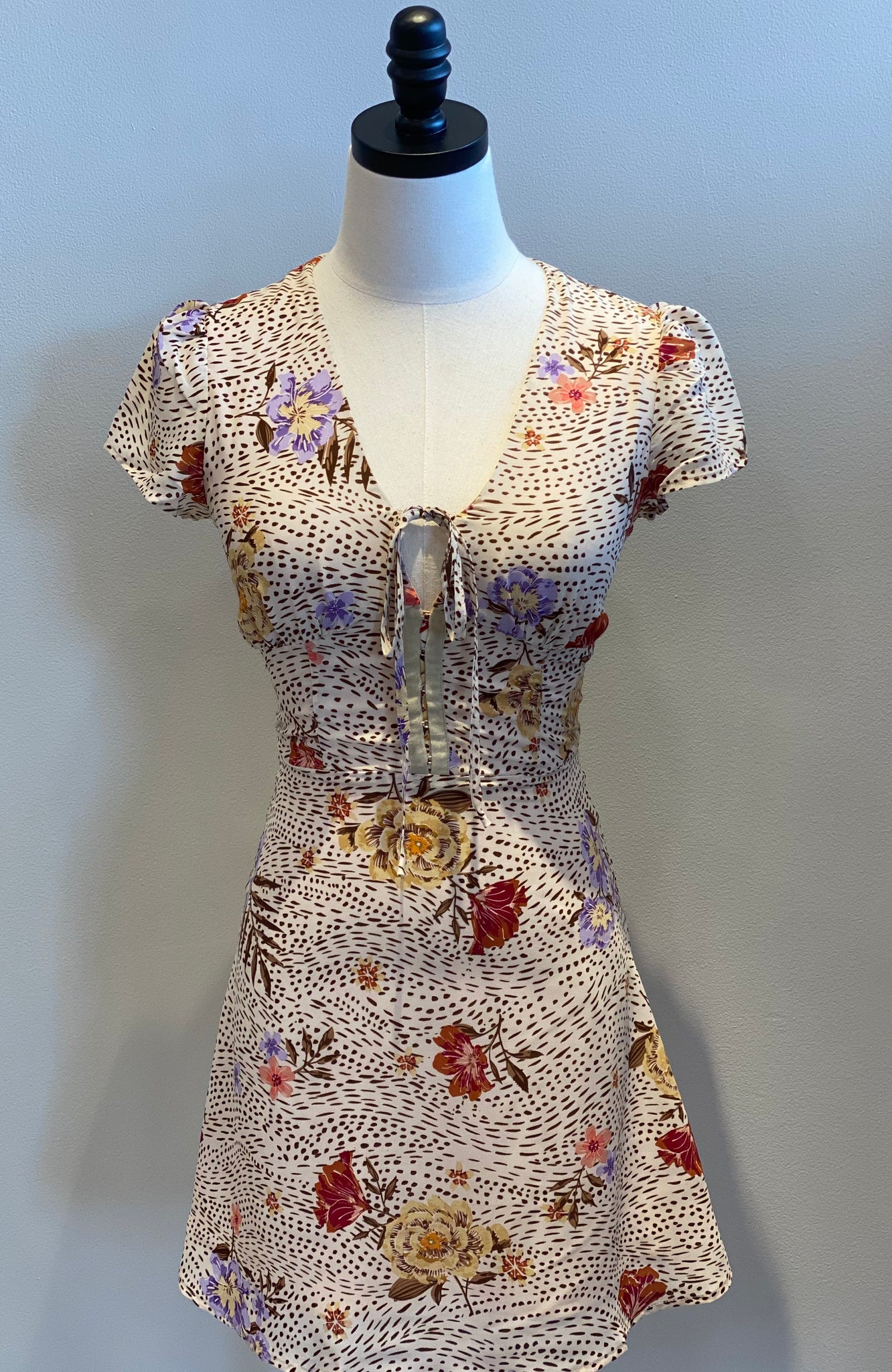 Fiona Leopard Floral Mini Dress