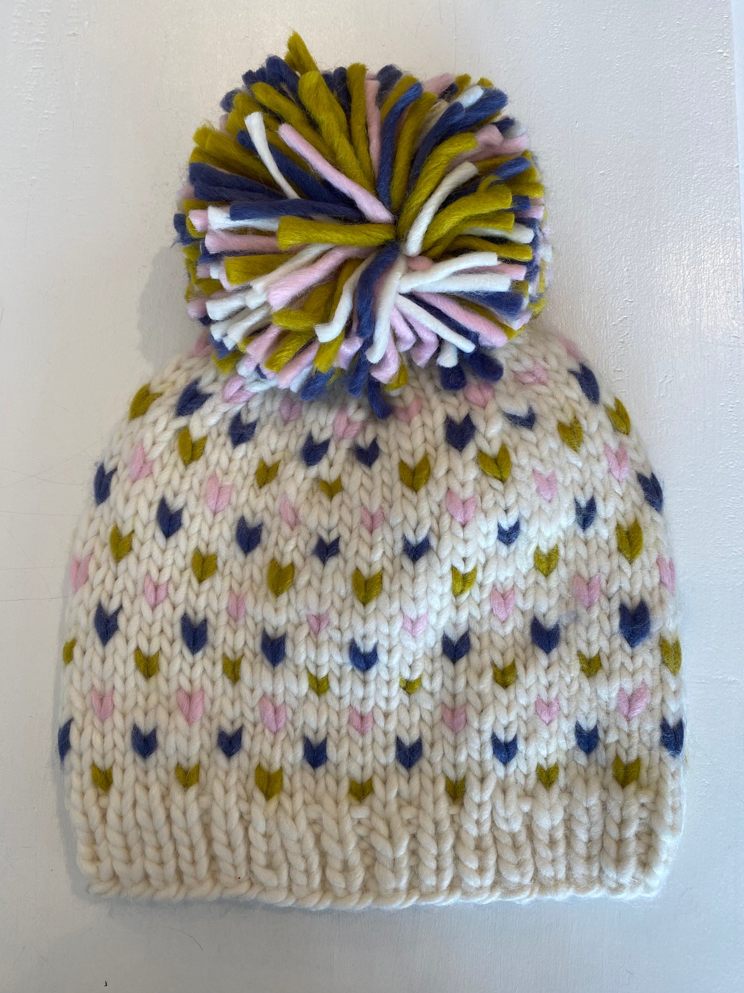 Mini Heart Pompom Hat