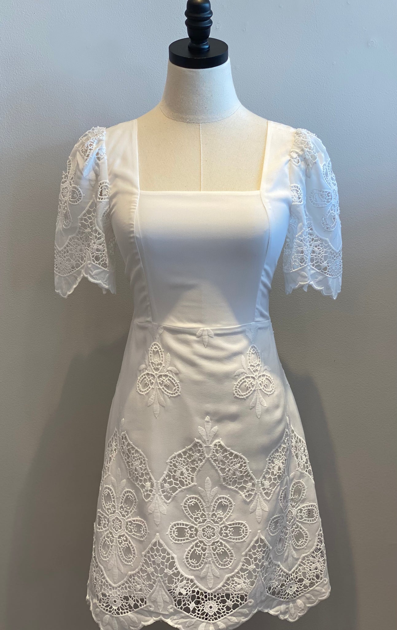 Bonvi Scalloped Embroidered Dress