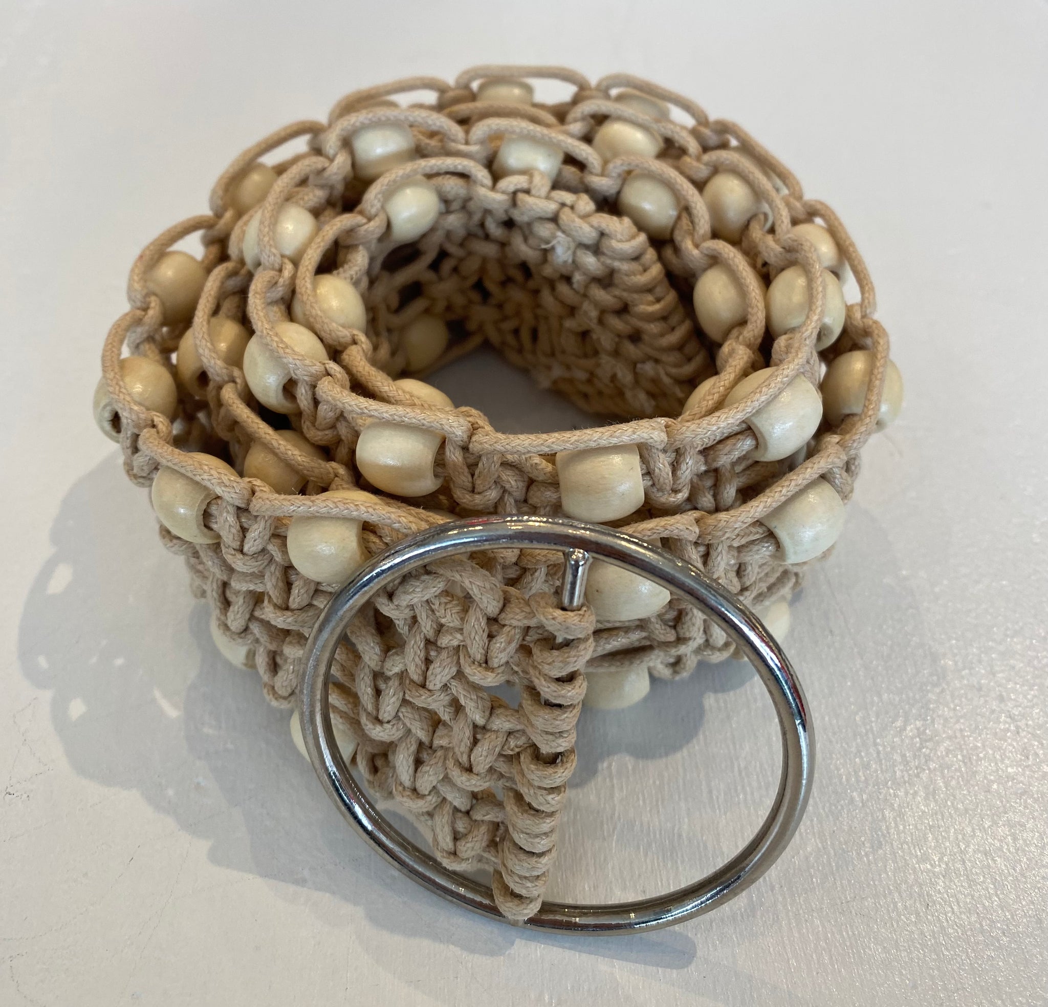 String Knotted Bead Belt