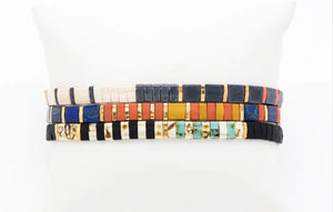 Japanese Miyuki Tila Beads Stretch Bracelet Set