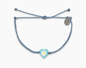 Daisy Heart Bead Cream Bracelet