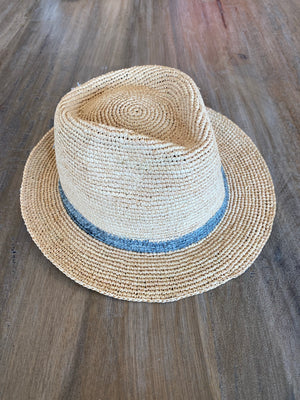 Crochet Fedora Straw Hat