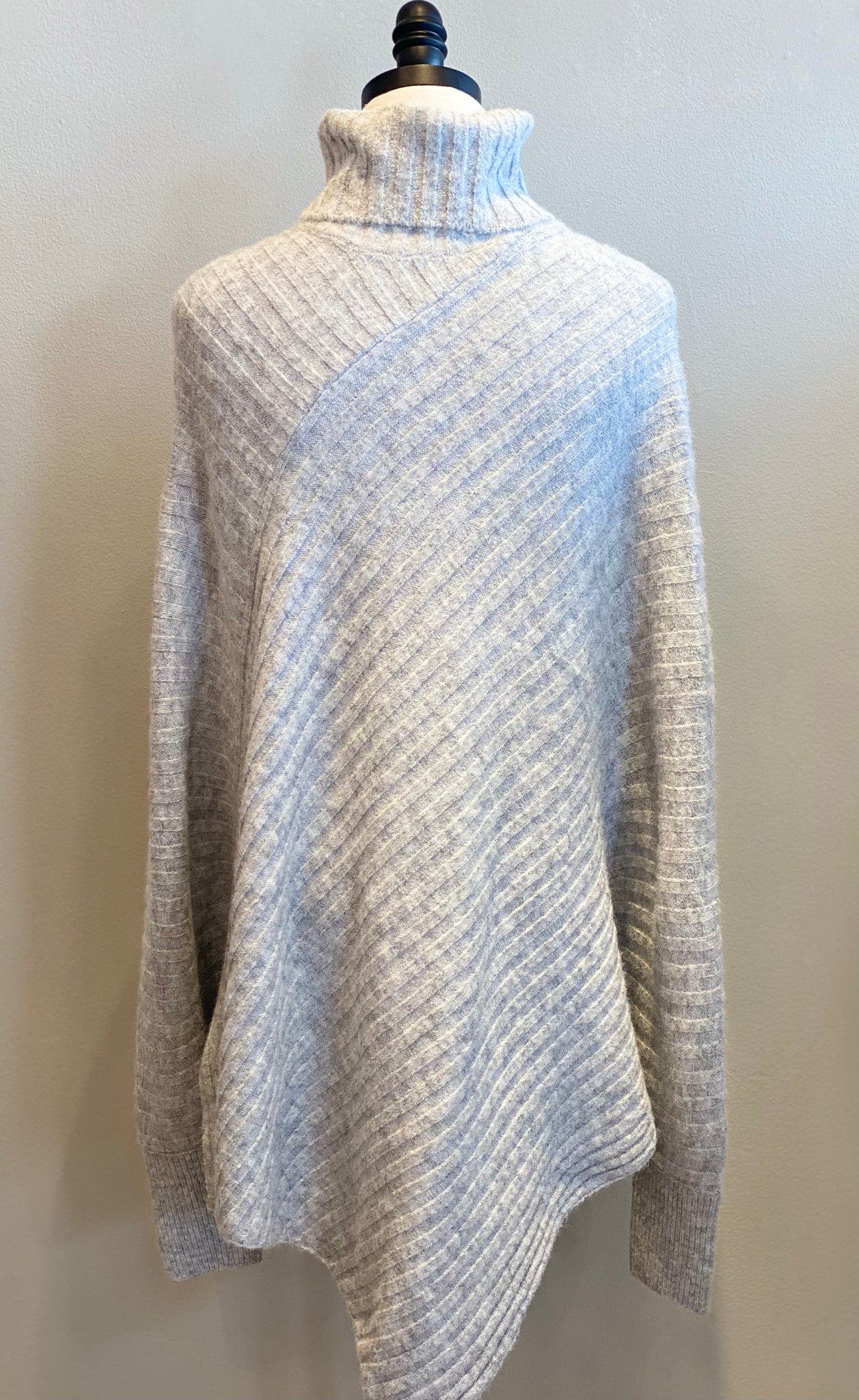 Turtle Neck Poncho WIth Sleeve