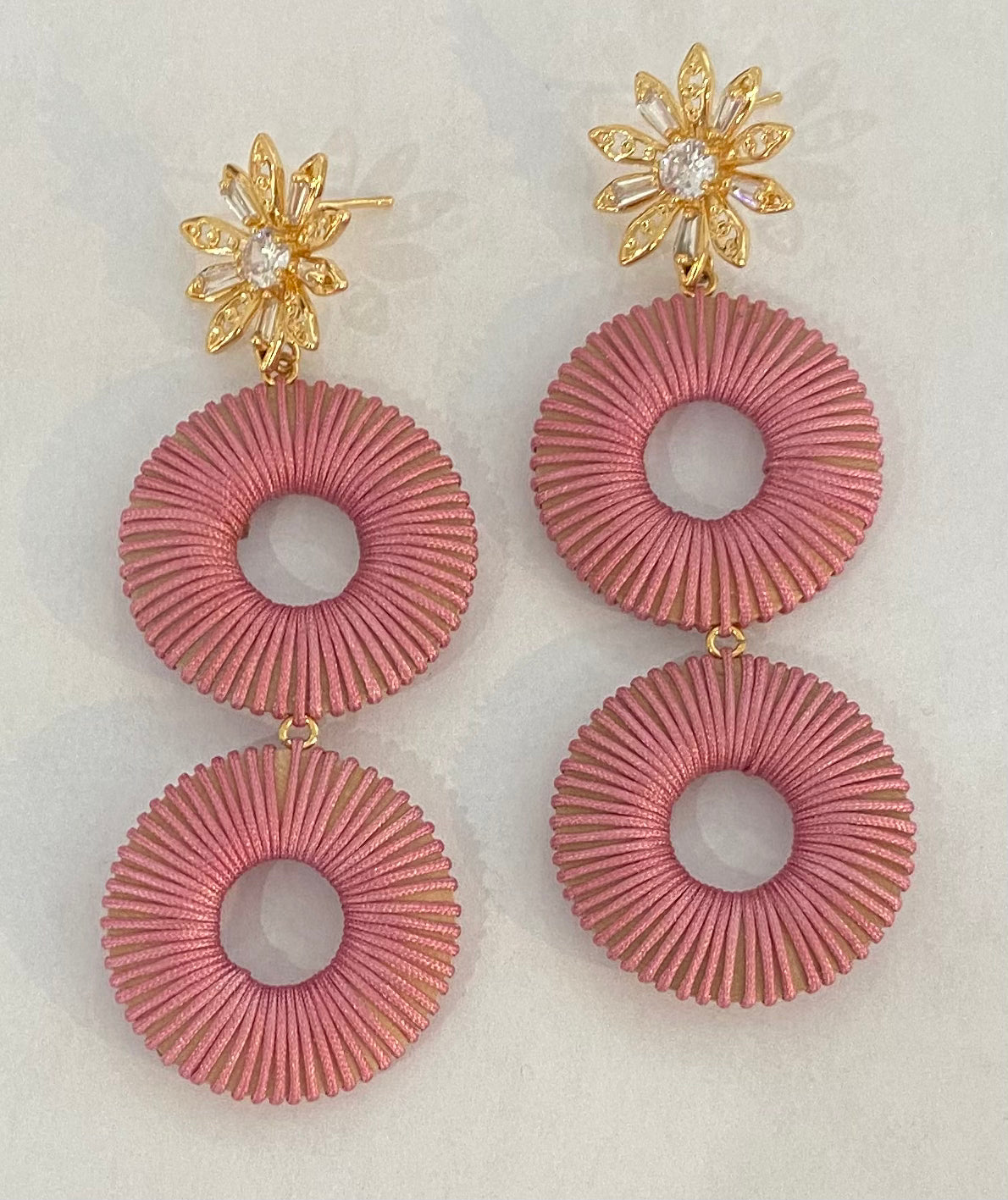 Double The Fun Pink Wrapped Earring